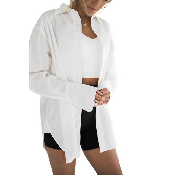 FALCON PARK Tops - NEW FALCON PARK stevie menswear button down in white